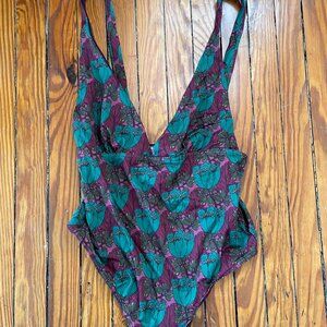 Monoprix 1-Piece Swimsuit | Made with Liberty of Long Fabric | Size 38 | NWT